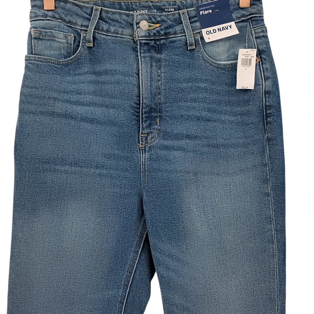 Old Navy Womens 8 Higher High Rise Flare Jeans in Clover NWT - Picture 4 of 16